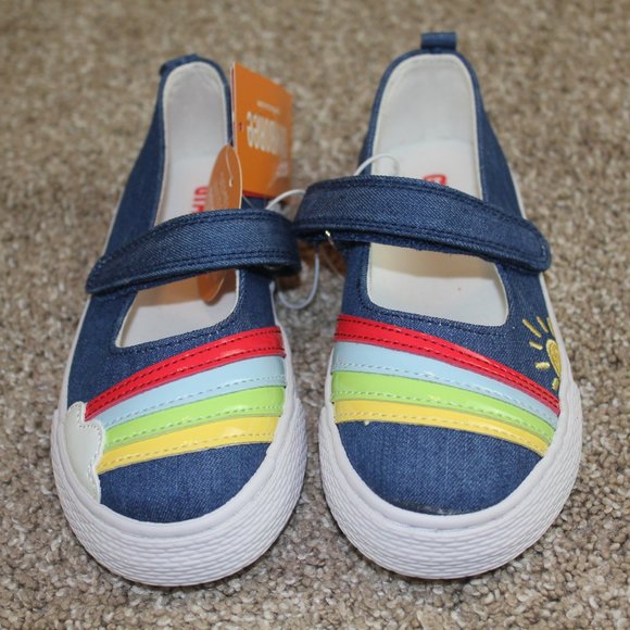 Gymboree Farming Friends Mary Jane Rainbow Shoes Toddler Girls Size 9 11 NWT - Picture 2 of 5